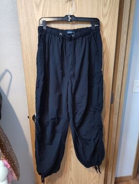 Black Cargo Drawstring Aeropostale Pants